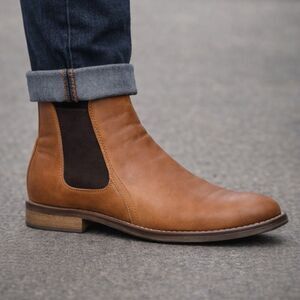Steve Madden Leonard Brown Leather Chelsea Boots Mens 8.5 Women main image 4